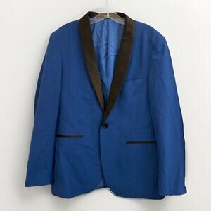 Men’s Size Medium Jacket Blue Black Coofandy Brand Suit Tuxedo Formal Dress Prom